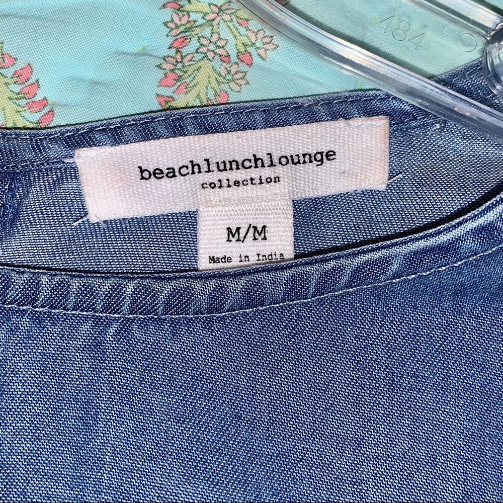 Denim peplum top - Picture 2 of 3